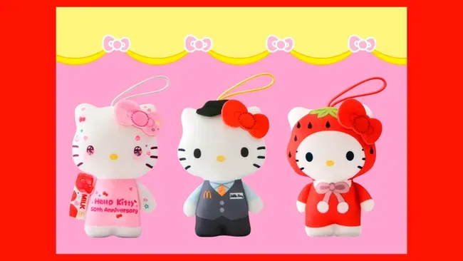 McDonald's-themed Hello Kitty toys from Japanese Happy Meals